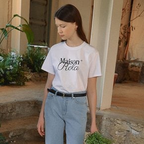 MAISON DE ROLA HALF T-SHIRTS WHITE