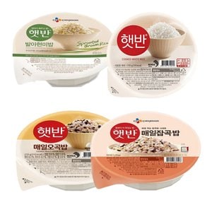 CJ제일제당 햇반 백미 210g 5개+발아현미 210g 5개+오곡 210g 5개+매일잡곡 210g 5개