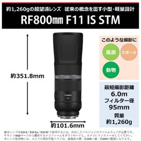 캐논 카메라 렌즈 RF800mm F11 IS STM (캐논 RF/싱글 포커스 렌즈)