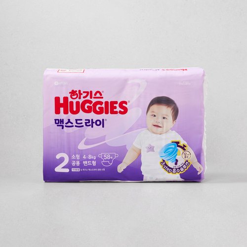 [NEW] 하기스 맥스드라이 밴드2 공용 소형 58매