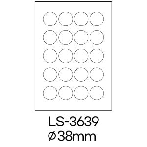  폼텍 라벨 LS-3639 100매 흰색 라벨지 A4 스티커 원형 제작 인쇄 바코드 우편 용지 폼택