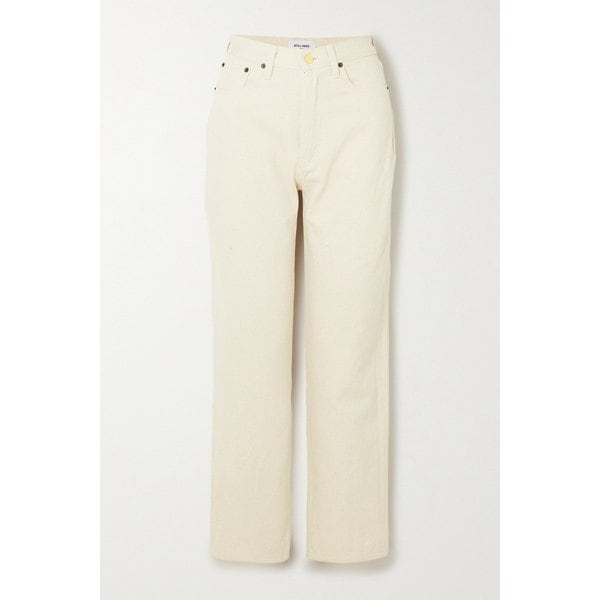 스틸히어 블루 리지 자수 크로셰 트리밍 코튼 트윌 스트레이트 팬츠 크림 1647597303064136