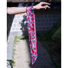 Calm flower twillie silk scarf