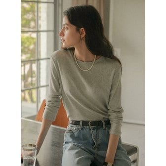 틸아이다이 Modal basic slim t-shirt_Melange