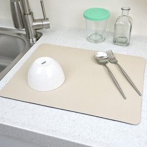 규조토 식기 드라잉매트 컵 그릇 설거지 건조 드라이 매트 싱크대 물빠짐 주방 건조대 베이지