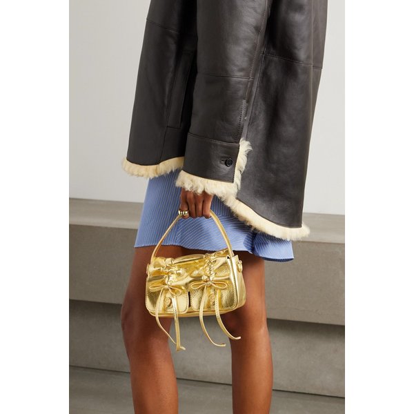 마이크로 메탈릭 크링클 가죽 토트백 46376663162904415