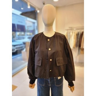 JJ지고트 [여주점] [JJ 지고트] 여성 니트 배색 벌룬 핏 점퍼 GP3M0JP901