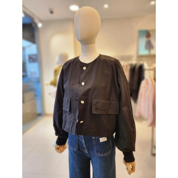 [여주점] [JJ 지고트] 여성 니트 배색 벌룬 핏 점퍼 GP3M0JP901