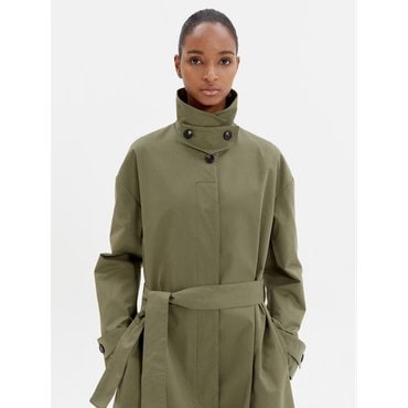 HAVELESS COTTON-CANVAS TRENCH COAT KHAKI