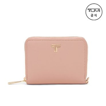 TUMI [TUMI KOREA] 벨덴 트라이폴드 지퍼 어라운드 지갑 블러시_0197128BLH
