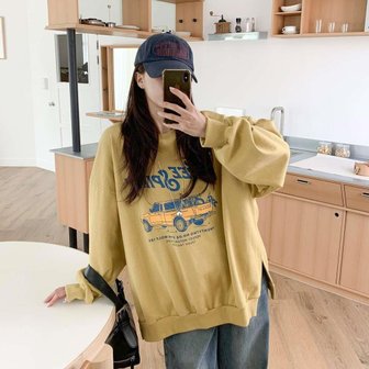 신세계라이브쇼핑 [옷자락] 여자 캐주얼 옆트임 면혼방 여유핏 긴팔 맨투맨