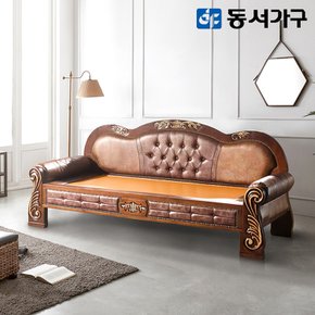 명가흙 고급 미송원목 가죽 편백나무 인볼브 황토 카우치 흙소파 DF641809