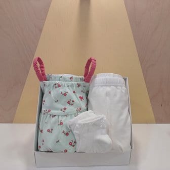 블루독베이비 MN)플라워민소매 상하,양말 선물세트(45370-672-14+45170-011-17)