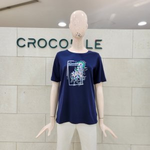 크로커다일레이디 여름 원포인트 면폴리 티셔츠 B