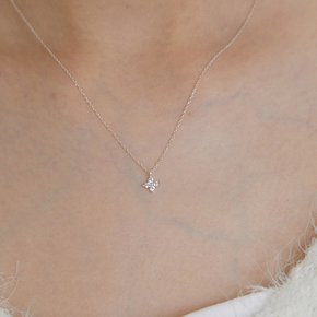 [하츠투하츠 이안 착용]PRN312 [SILVER925]Cubic Clover Necklace