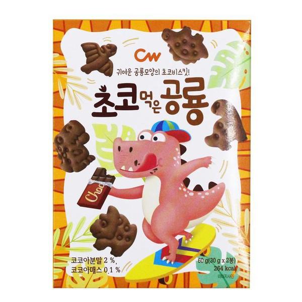 확대된 대표 청우 초코먹은 공룡 60g 쵸코과자 스낵(1)