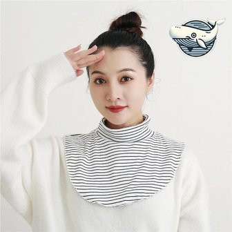 목폴라 배색 티셔츠