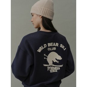 back print peachskin sweatshirts (vintage navy)