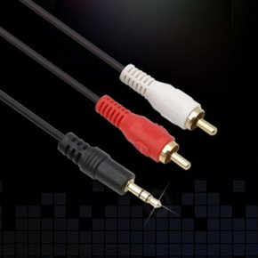 오디오 스테레오 3.5mm to RCA 2선 변환 케이블 1.5M-W3C6FD0