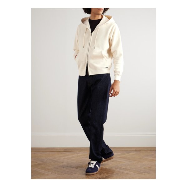 슬림핏 코튼 저지 집업 후드 티셔츠 46376663162880856