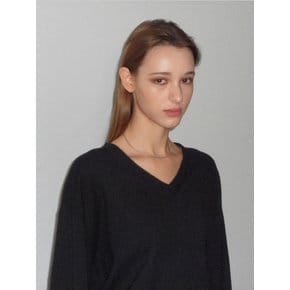 Soft Wool Blend V-neck Knit_CTK221(Black)