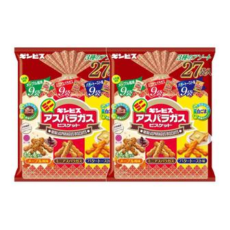  [해외직구] 긴비스 미니 아스파라거스 비스킷 모음 27입 657g 2팩 GINBIS MINI ASPARAGUS BISCUITS ASSORT 27PC