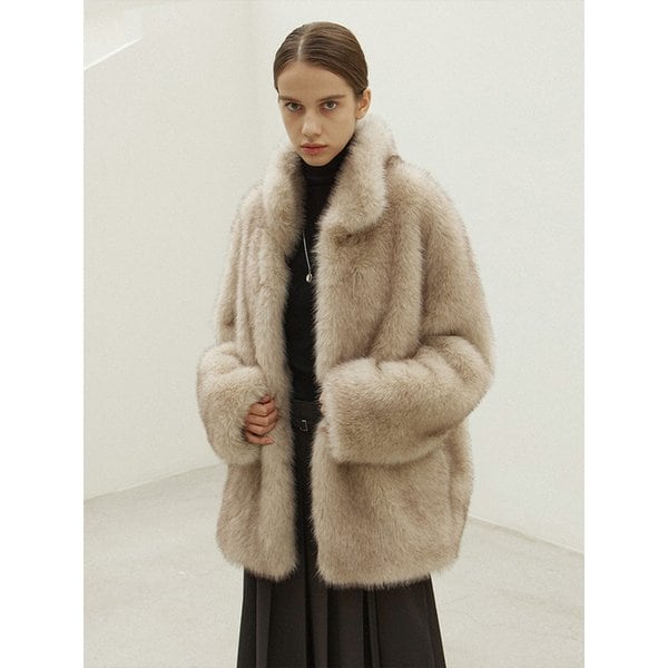 Bush Fur Jacket_Cream Beige