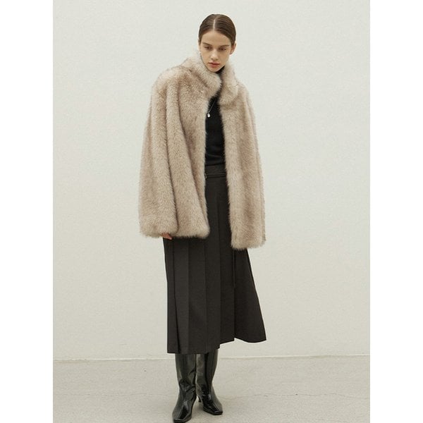 Bush Fur Jacket_Cream Beige