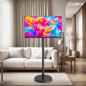 무빙큐빅스 삼탠바이미 24인치 QLED FHD 블랙에디션 이동식 스마트 TV 스탠바이미 중소바이미 X2