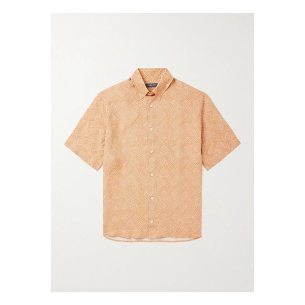 프레스코볼 카리오카 캐스트로 프린트 리넨 셔츠 오렌지 46376663162873340