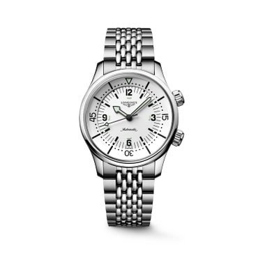 론진 레전드 다이버 화이트 다이얼 39MM L3.764.4.16.6