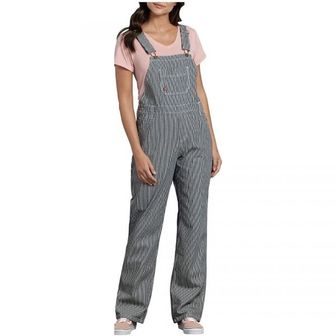  미국 디 오버롤 멜빵바지 Dickies Womens Long Sleeve Hickory Stripe Coveralls 1508314