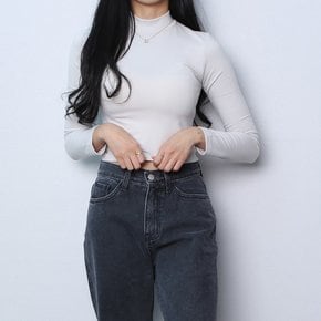 안감얇기모 보들 반폴 크롭티