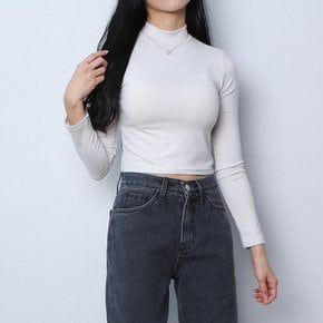안감얇기모 보들 반폴 크롭티