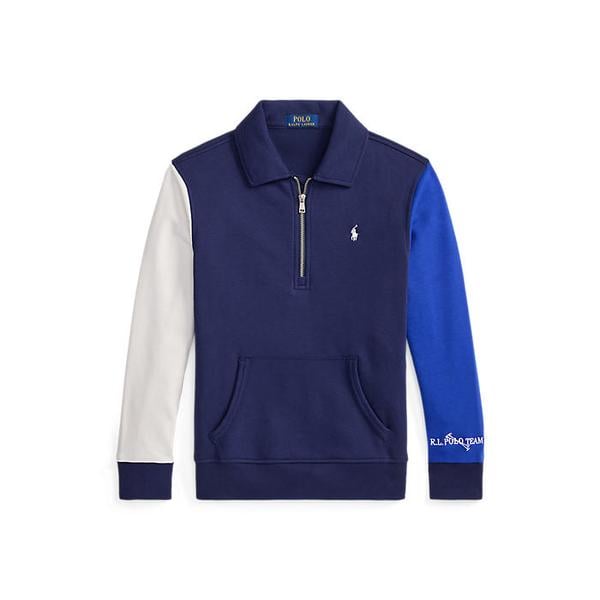 폴로 키즈 남아 8-18세 컬러블록 테리 칼라 스웨트셔츠(CWPOKNIY8021659410)