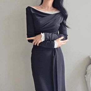 레이젤 셔링 배색 레이스 모달 쫀쫀 드레이프 글램 발레코어 간절기 티셔츠 3color_P439571148