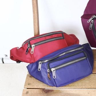 오너클랜 야외활동 간편한 허리에 매는 가방 힙썍 지퍼가방
