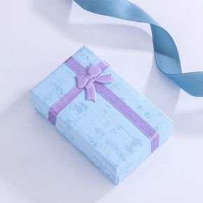 블루 박스 케이스 목걸이 선물용 액세서리 종이 사각