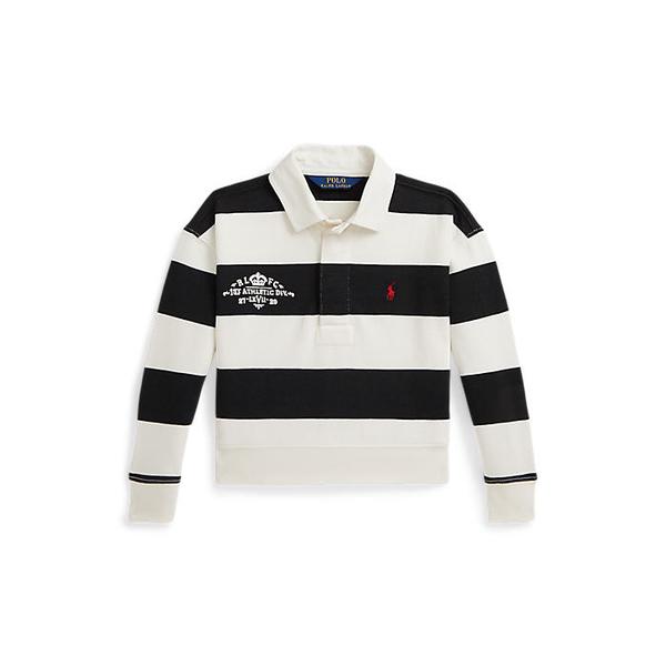 폴로 키즈 여아 2-6세 임브로이더 플리스 럭비 스웨트셔츠(CWPOKNIR8020553001)
