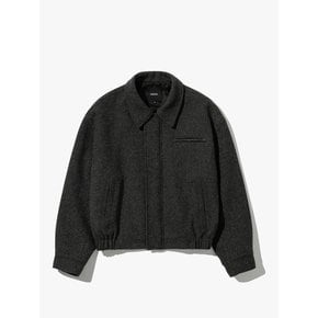 Wool Zip Jacket (Charcoal)