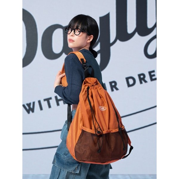 드로우 스트링 백팩 (오렌지)