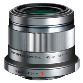 올림푸스 M. 주이코 디지털 ED 45mm f1.8 (실버) 렌즈 마이크로 43 카메라용 - 국제