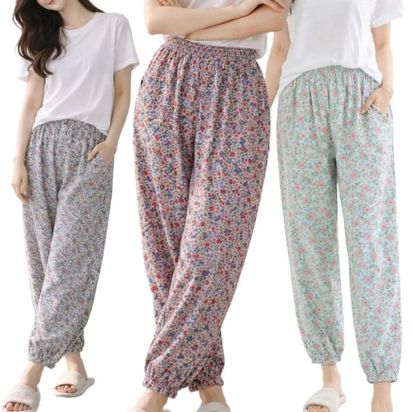 인견 9부바지 여성 냉감 쿨팬츠 조거핏 주머니 밴딩 빅사이즈 홈웨어 이지웨어