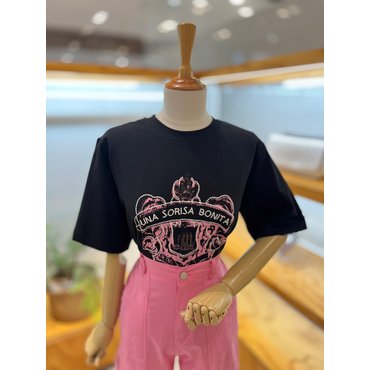 레코브 LK 옆트임 자수 반팔티셔츠(LK61D7ST512X)
