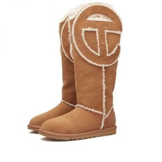 UGG 우먼 UGG 어그 x TELFAR 톨 부츠 신발 - 체스트넛 1155870-CHE