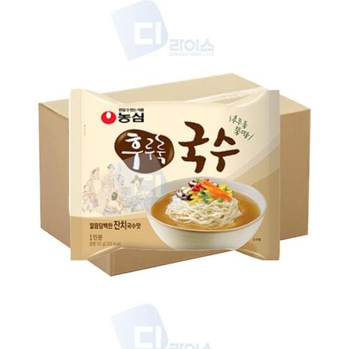 농심 후루룩국수 32봉 깔끔담백한 잔치국수 건면 잔치국수 봉지라면 간식 출출할때 식사대용 캠핑 간편식(1)