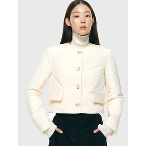 wellon crop padded jacket_ivory