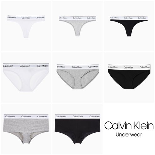 Calvin Klein Underwear 여성 모던 코튼 브리프 7종 택 1(F3787AD/F3786/F3788-001,020,100)