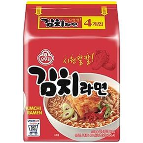 오뚜기 시원칼칼 김치라면 봉지 낱개 120g x 10개