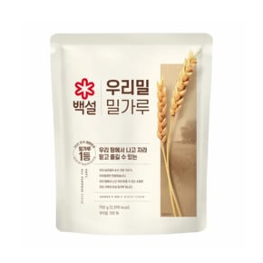 백설 우리밀 밀가루 750g